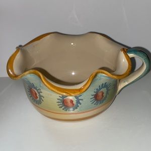 Nordstrom Fluted Ceramic Bowl with Handle